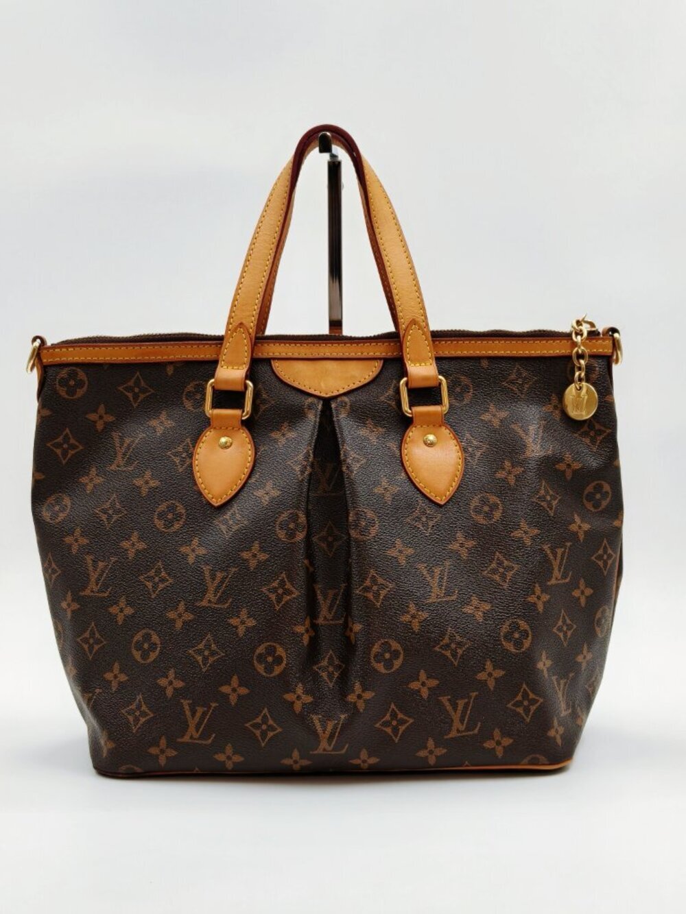 Louis Vuitton Monogram Palermo PM Tote Bag Shoulder Bag Brown Canvas With Strap - Picture 2 of 15
